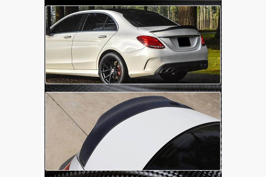 Mercedes C-class W205 2014-2021 гг. Спойлер V4 (для SD 2015-2021, Карбон) Фото 5