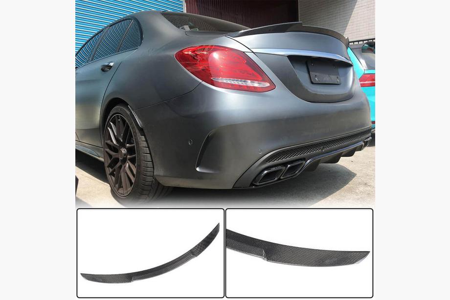 Mercedes C-class W205 2014-2021 гг. Спойлер V6 (для SD 2015-2021, Карбон) Image