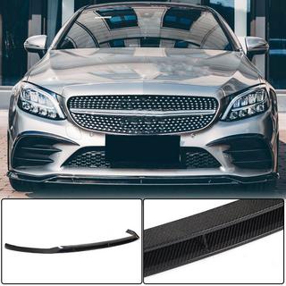 Передний бампер Лип V1 для C43 AMG 2019-2021 Карбон Mercedes C-class W205 2014-2021 гг. фото 1