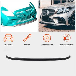 Передний бампер Лип V1 для C43 AMG 2019-2021 Карбон Mercedes C-class W205 2014-2021 гг. фото 2