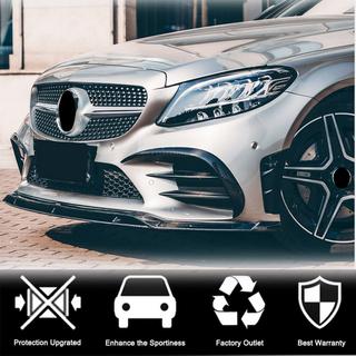 Передний бампер Лип V1 для C43 AMG 2019-2021 Карбон Mercedes C-class W205 2014-2021 гг. фото 3