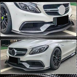 Передняя губа бампера V2 для SD C63 AMG 2015-2019 Карбон фото 4