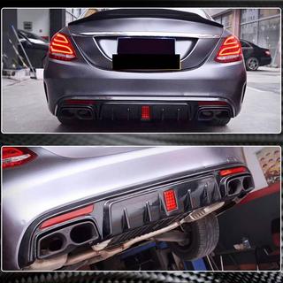 Диффузор заднего бампера V1 для SD C43/C63 AMG 2015-2019 Карбон фото 3