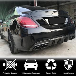 Диффузор заднего бампера V3 для SD C43/C63 AMG 2015-2019 Карбон фото 2