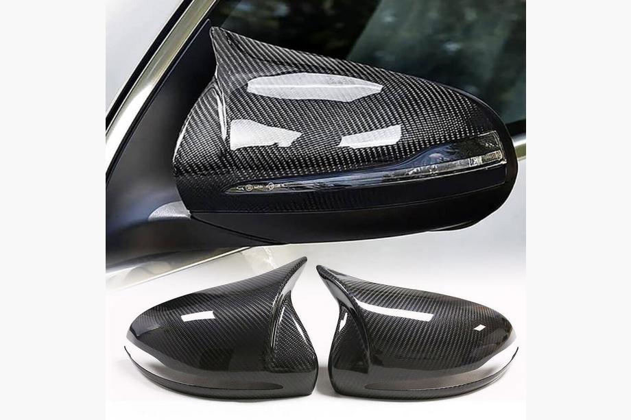Mercedes C-class W205 2014-2021 гг. Накладки на Зеркала V3 (Карбон) Image