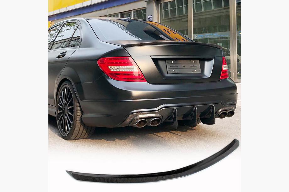 Mercedes C-class W204 2007-2015 гг. Спойлер SD V1 (Карбон) Image