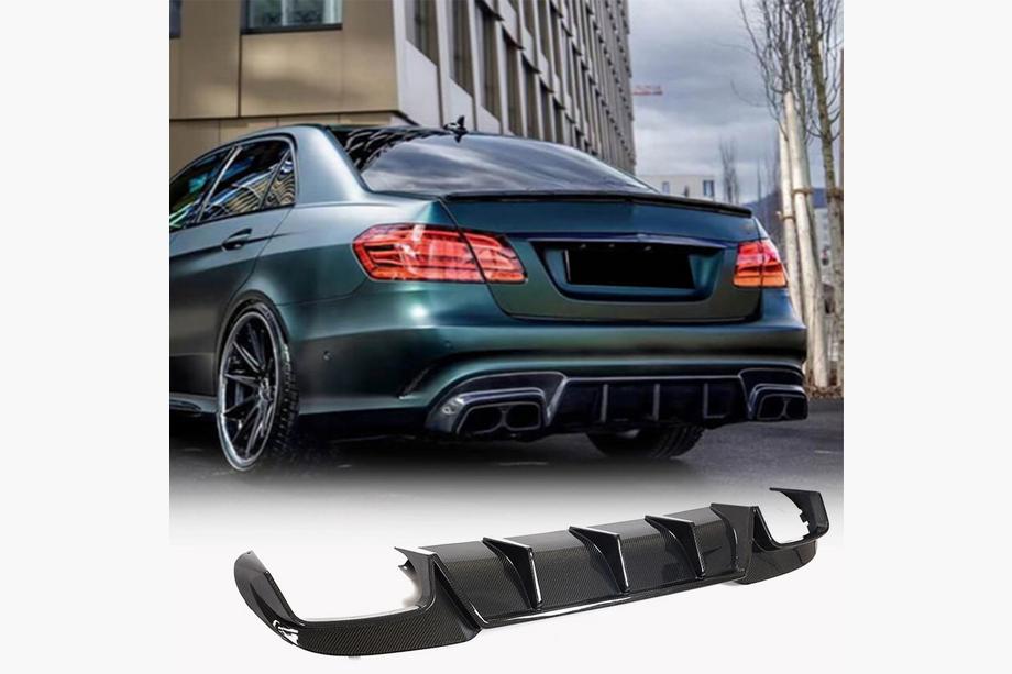 Mercedes E-class W212 2009-2016 гг. Диффузор заднего бампера V2 для E63 AMG 2013-2016 Карбон Image