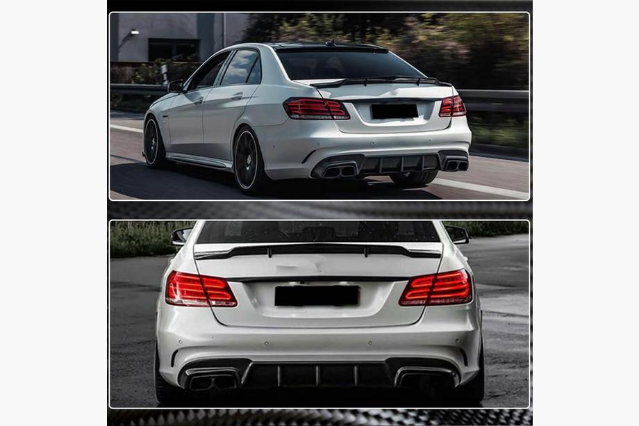 Mercedes E-class W212 2009-2016 гг. Диффузор заднего бампера V2 для E63 AMG 2013-2016 Карбон Фото 4
