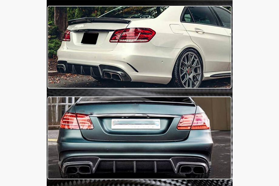 Mercedes E-class W212 2009-2016 гг. Диффузор заднего бампера V2 для E63 AMG 2013-2016 Карбон Фото 5