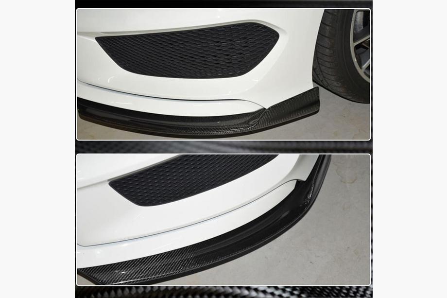 Mercedes CLA C117 2013-2019 гг. Карбоновые Накладки на Передний Бампер (для Base SD 2013-2016) Фото 3
