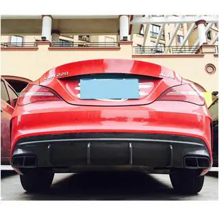Диффузор заднего бампера V2 (для AMG-Line / CLA45 AMG, Карбон) фото 2