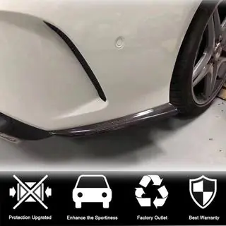 Накладки на задний бампер V3 (для AMG-Line / CLA45 AMG SD, Карбон) фото 2