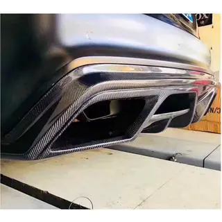 Диффузор заднего бампера V1 (для AMG-Line / CLA45 AMG 2013-2016, Карбон) фото 3