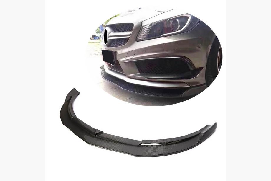Передняя губа бампера V1 для AMG-Line / A45 AMG HB 2013-2015, Карбон Image