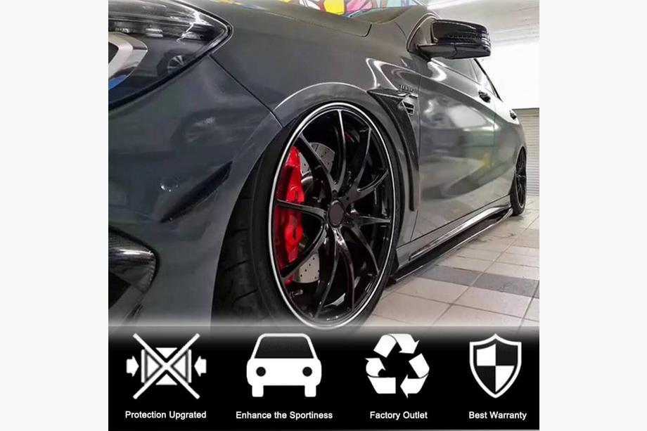 Mercedes A-class W176 2012-2018 гг. Боковые Пороги V2 (Карбон) Фото 3