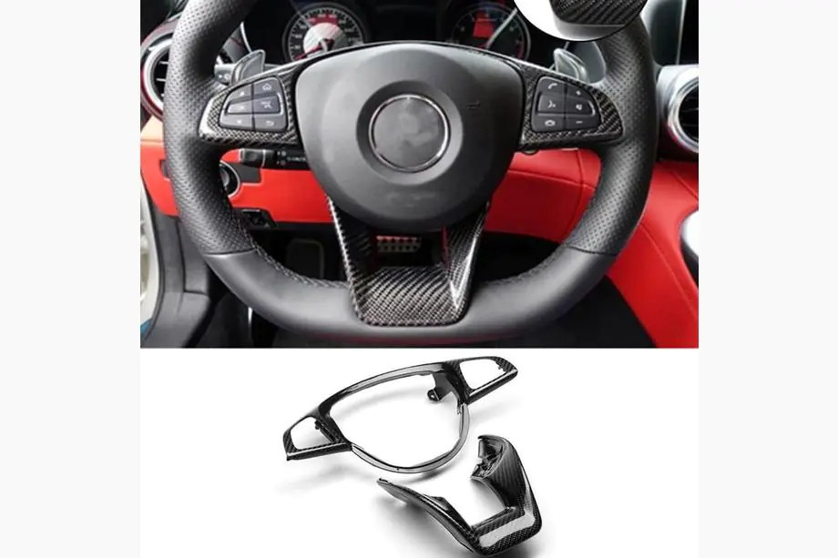 Mercedes A-class W176 2012-2018 гг. Накладка на Руль Карбон Image