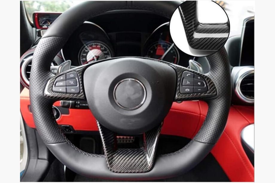 Mercedes A-class W176 2012-2018 гг. Накладка на Руль Карбон Фото 2