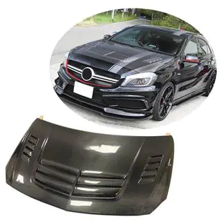 Капот (Карбон) Mercedes A-class W176 2012-2018 гг. фото 1