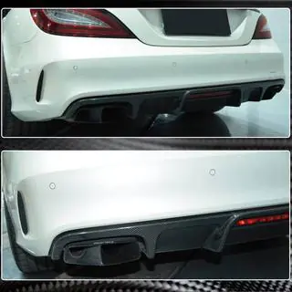 Диффузор заднего бампера (для Base/CLS63 AMG 2015-2018, Карбон) фото 3