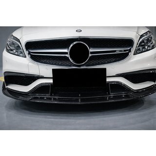 Накладка на передний бампер Lip V2 (для CLS63 AMG SD 2015-2018, Карбон) фото 4