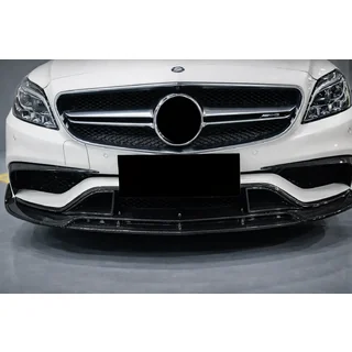 Накладка на передний бампер Lip V2 (для CLS63 AMG SD 2015-2018, Карбон) фото 4