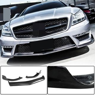 Накладка на передний бампер Lip V1 (для CLS63 AMG SD 2011-2014, Карбон) фото 1
