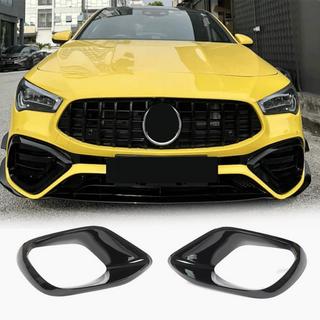 Накладки на передний бампер (для CLA45 AMG 2019-2022, ABS) Mercedes CLA C118 2019- гг. фото 1