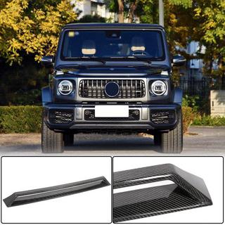 Накладка на передний бампер V2 (для G63 AMG, Сухой карбон) фото 1