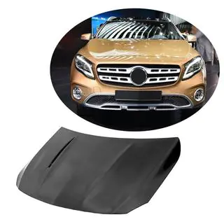 Капот V1 (Карбон) Mercedes GLA X156 2014-2019 гг. фото 1