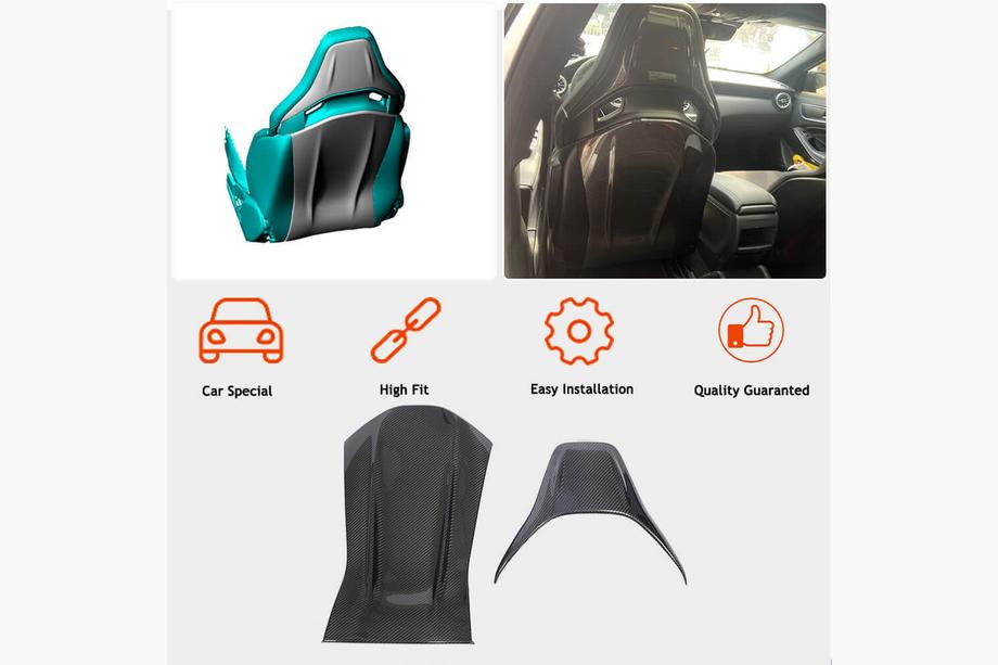 Mercedes CLA C117 2013-2019 гг. Накладки на сиденья из Dry Carbon Фото 3