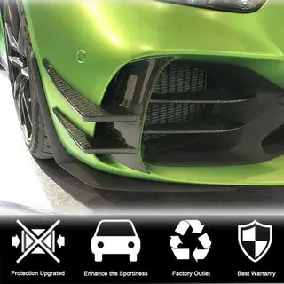 Накладки на передний бампер V1 (для GT R 2016-2019, Карбон) фото 3