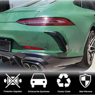 Накладки на задний бампер V2 (для GT63 2018-2022, Карбон) фото 3