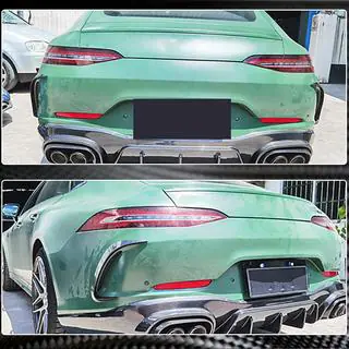 Накладки на задний бампер V2 (для GT63 2018-2022, Карбон) фото 4