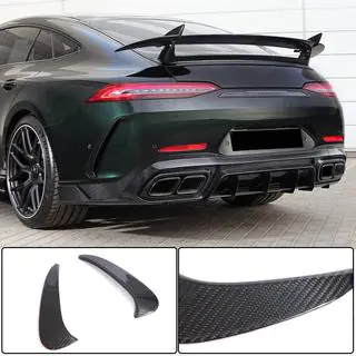 Накладки на задний бампер V1 (для GT63 2018-2022, Карбон) фото 1