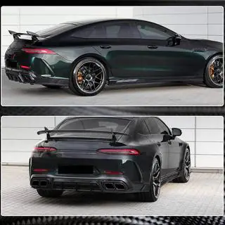 Накладки на задний бампер V1 (для GT63 2018-2022, Карбон) фото 3