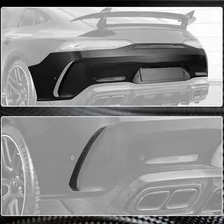 Накладки на задний бампер V1 (для GT63 2018-2022, Карбон) фото 4