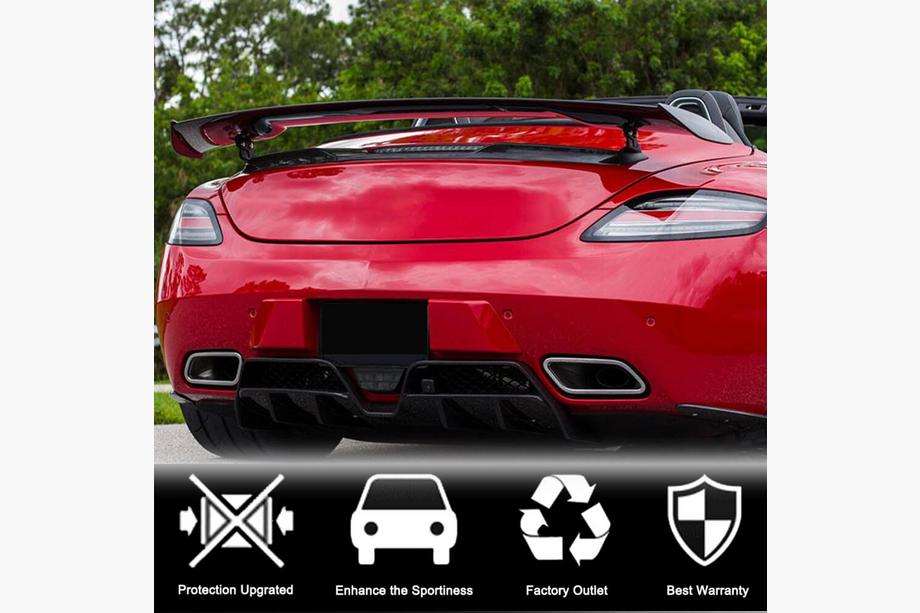 Mercedes SLS C197 2010-2014 гг. Диффузор Заднего Бампера (Карбон) Фото 3