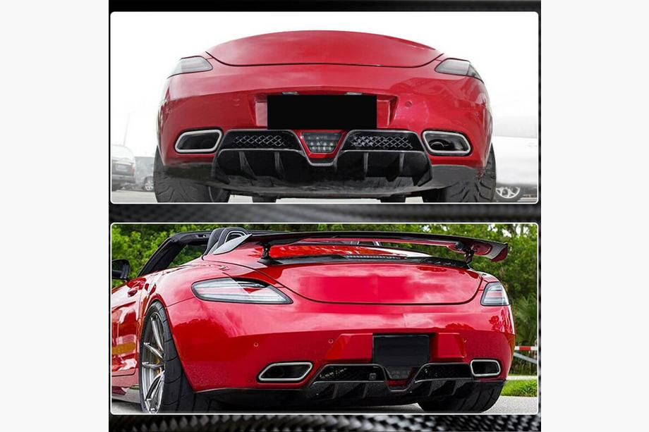 Mercedes SLS C197 2010-2014 гг. Диффузор Заднего Бампера (Карбон) Фото 4