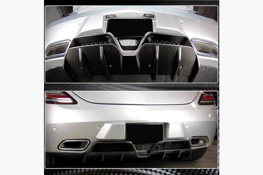 Mercedes SLS C197 2010-2014 гг. Диффузор Заднего Бампера (Карбон) Фото 5