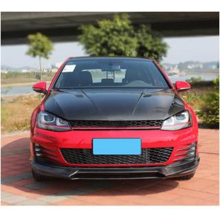 Передний лип-спойлер V1 на бампер (для GTI HB 2012-2017, Карбон) фото 2