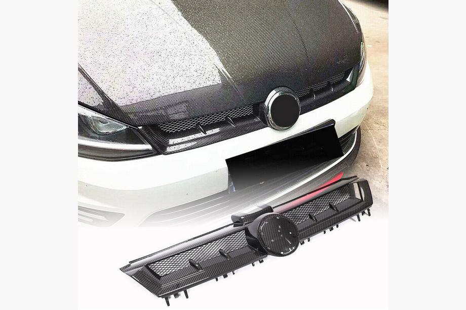 Volkswagen Golf 7/E-Golf 2012-2020 гг. Решетка радиатора (для HB 2012-2017, Сухой Карбон) Image
