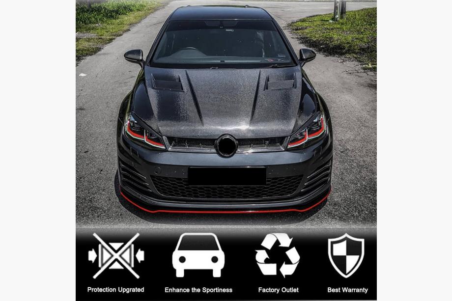 Volkswagen Golf 7/E-Golf 2012-2020 гг. Решетка радиатора (для HB 2012-2017, Сухой Карбон) Фото 4