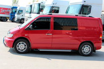 Mercedes Vito W638 1996-2003 гг. Боковые Подножки Line (2 шт., Алюминий) фото 5