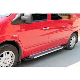 Боковые Подножки Line (2 шт., Алюминий) Mercedes Vito W638 1996-2003 гг. фото 3