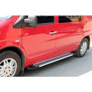 Боковые Подножки Line (2 шт., Алюминий) Mercedes Vito W638 1996-2003 гг. фото 3