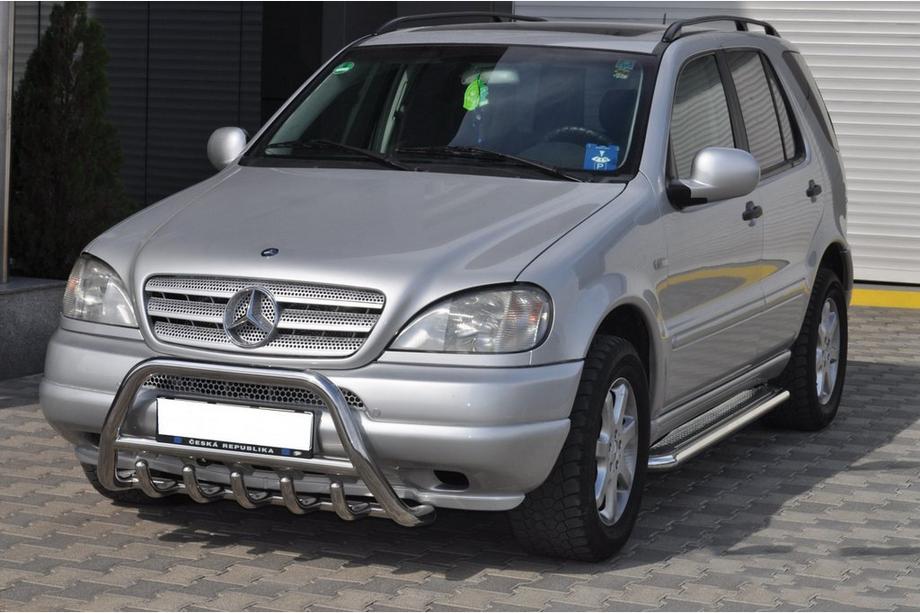 Mercedes ML W163 1997-2005 гг. Защита переднего бампера (нерж. сталь) Фото 5