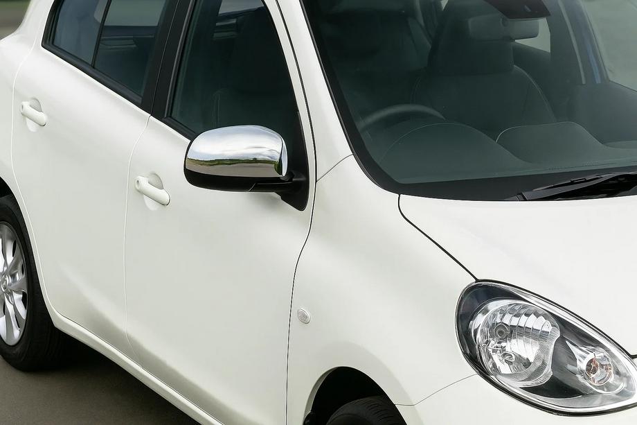 Nissan Micra K13 2011-2016 гг. Накладки на Зеркала (2 шт., Нержавейка) Image