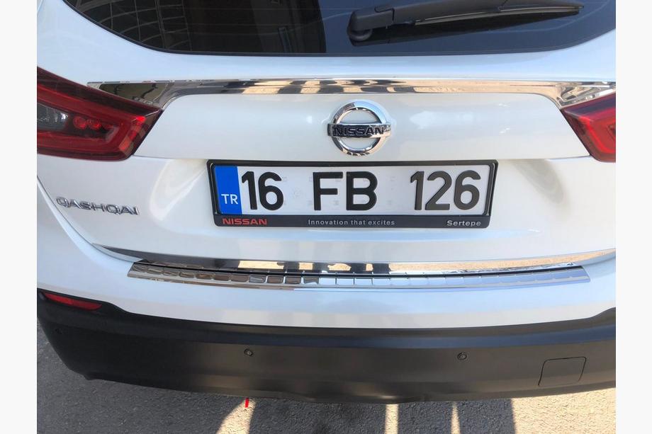 Nissan Qashqai 2014-2021 гг. Хромированная накладка над номером (нержавейка) Carmos - Турецкая Нержавеющая Сталь Фото 6
