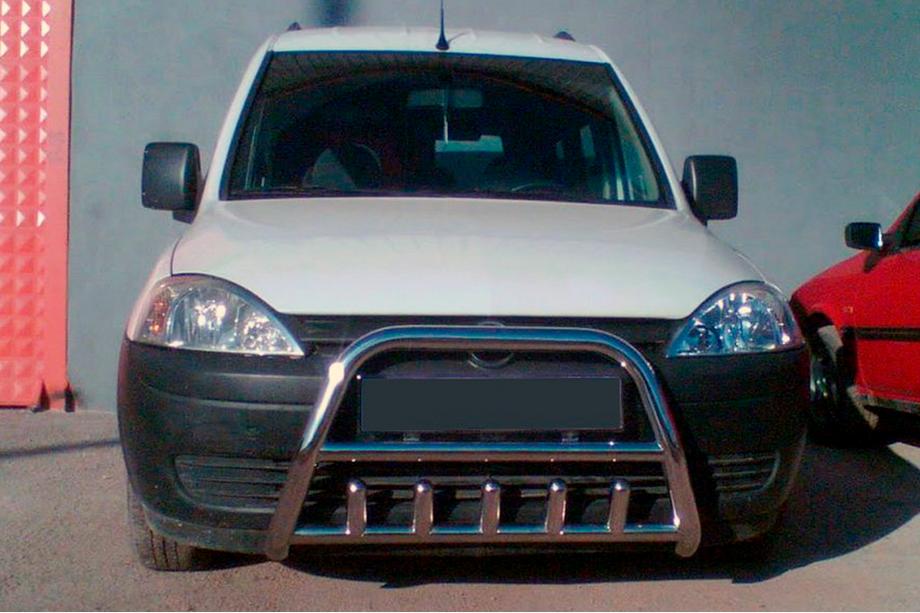 Opel Combo 2002–2012 гг. Защита переднего бампера (нерж. сталь) Image