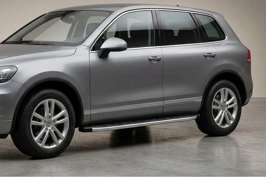 Porsche Cayenne 2003–2010 гг. Боковые пороги Fullmond (2 шт., алюминий) Image
